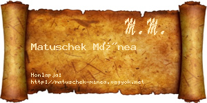 Matuschek Mínea névjegykártya